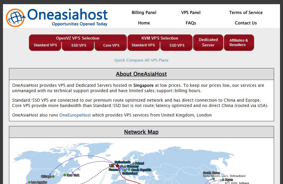 OneAsiaHost新加坡VPS怎么样测评介绍
