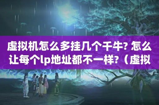 虚拟机怎么多挂几个千牛? 怎么让每个lp地址都不一样?（虚拟主机有什么作用?）