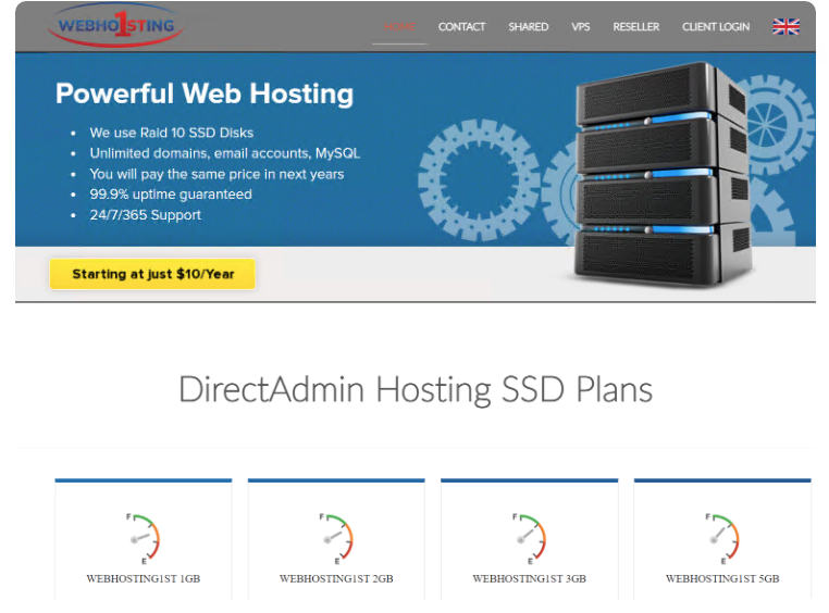 Webhosting1st：波兰VPS/1核/1G内存/20G SSD/500G流量/100M带宽/KVM/月付$6/OVH机房/高防做站