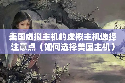 美国虚拟主机的虚拟主机选择注意点（如何选择美国主机）