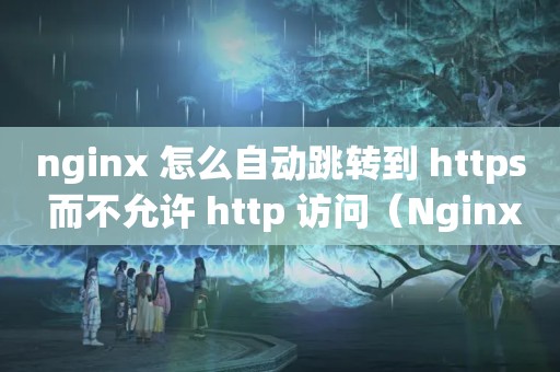 nginx 怎么自动跳转到 https 而不允许 http 访问（Nginx http强转https）