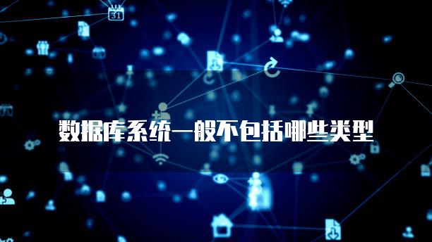数据库系统一般不包括哪些类型