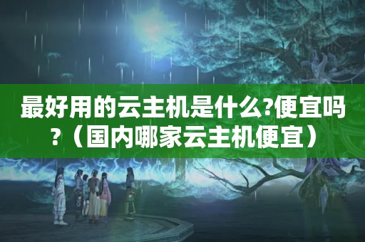 最好用的云主机是什么?便宜吗?（国内哪家云主机便宜）