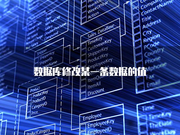 数据库修改某一条数据的值