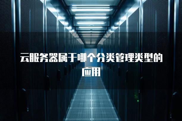 云服务器属于哪个分类管理类型的应用