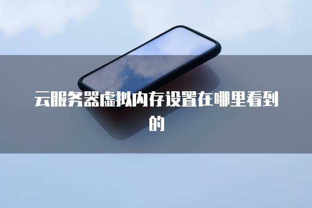 云服务器虚拟内存设置在哪里看到的