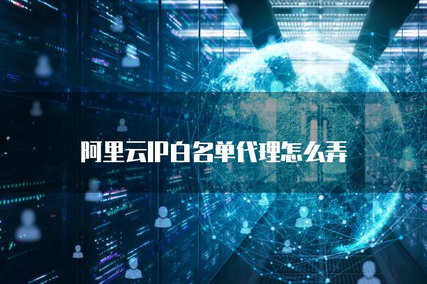 阿里云IP白名单代理怎么弄