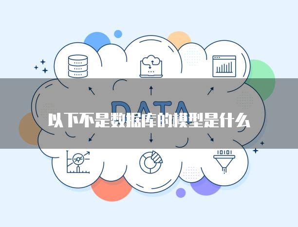 以下不是数据库的模型是什么