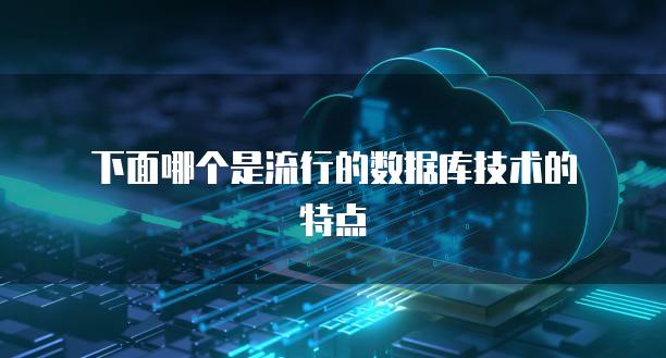 下面哪个是流行的数据库技术的特点