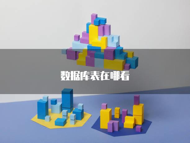 数据库表在哪看