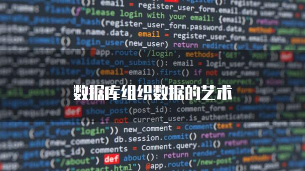 数据库组织数据的艺术