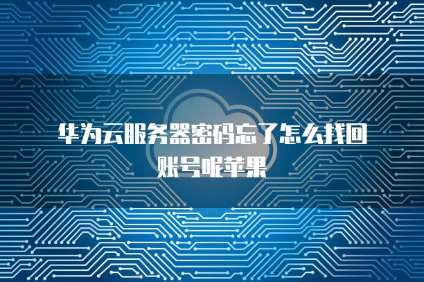 华为云<strong>服务器</strong>密码忘了怎么找回账号呢苹果