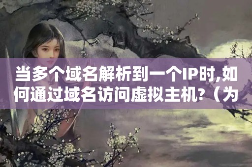 当多个域名解析到一个IP时,如何通过域名访问虚拟主机?（为什么我不能在相同IP地址下多个域名的虚拟主机上使用SSL数字证书...）