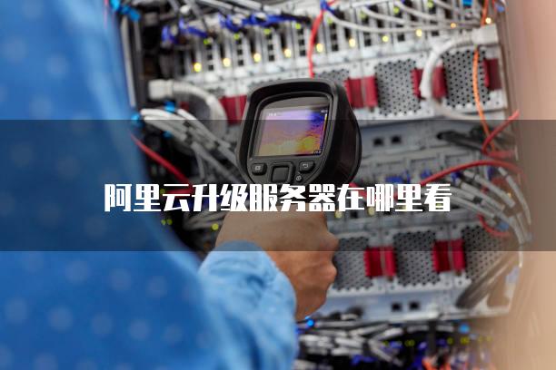 阿里云升级<strong>服务器</strong>在哪里看