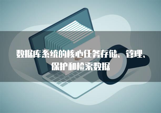 数据库系统的核心任务存储、管理、保护和检索数据