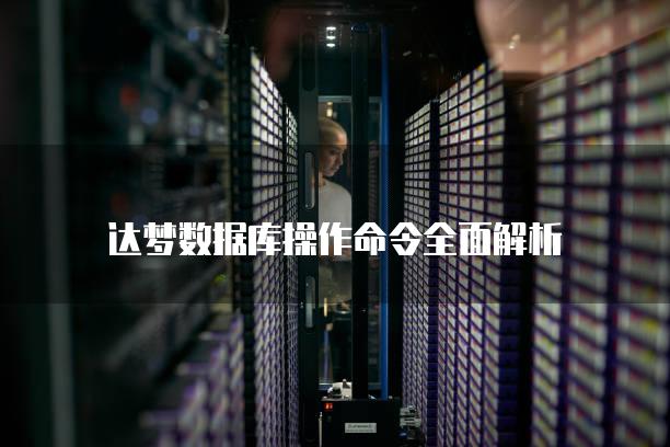 达梦数据库操作命令全面解析