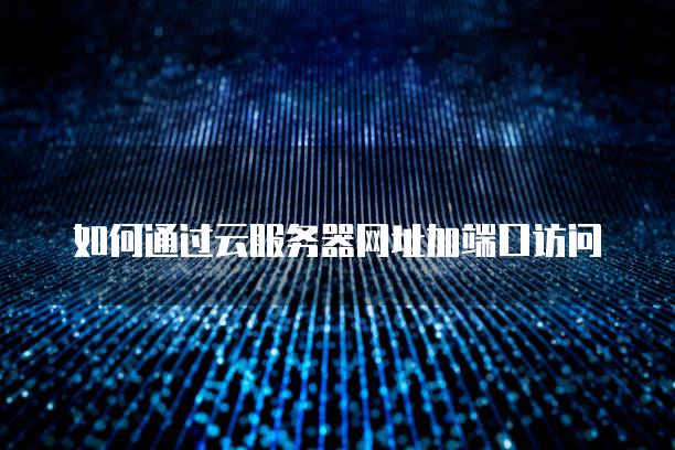 如何通过云服务器网址加端口访问