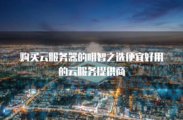 购买云服务器的明智之选便宜好用的云服务提供商