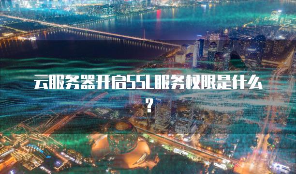 云<strong>服务器</strong>开启SSL服务权限是什么？