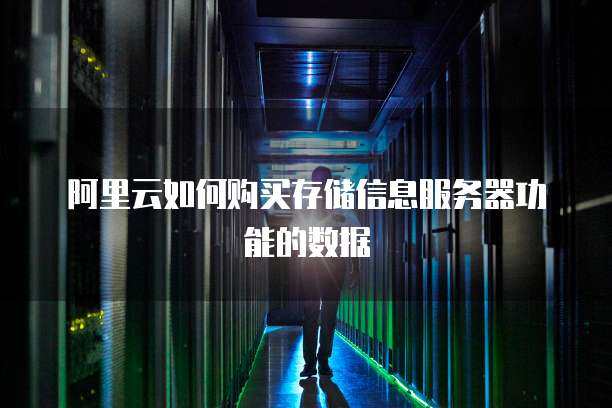 阿里云如何购买存储信息服务器功能的数据