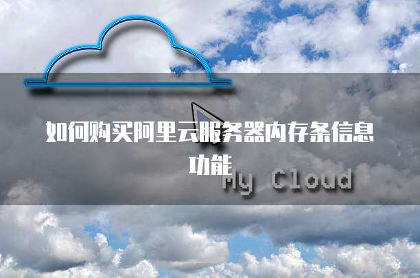 如何购买阿里云服务器内存条信息功能