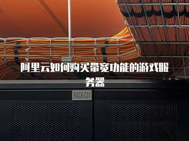 阿里云如何购买带宽功能的游戏服务器