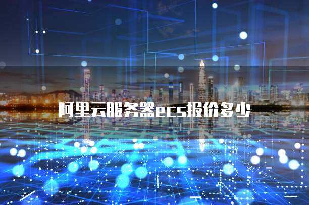 阿里云服务器ecs报价多少
